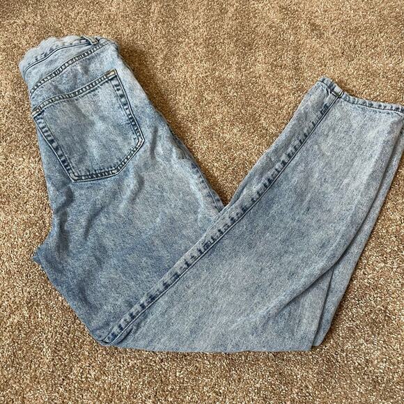 ASOS jeans high waist straight leg acid/stone washed denim pants SZ 26"X36" - Picture 7 of 8